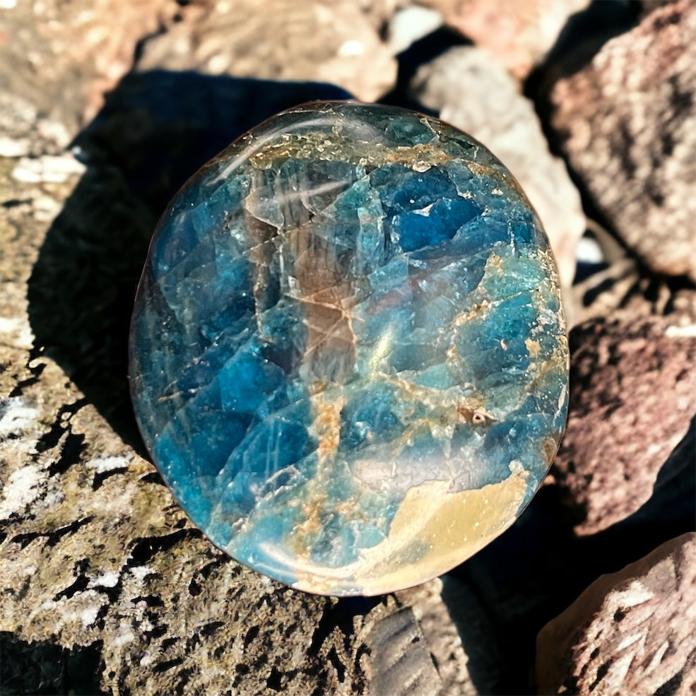 Apatite Palm Stone